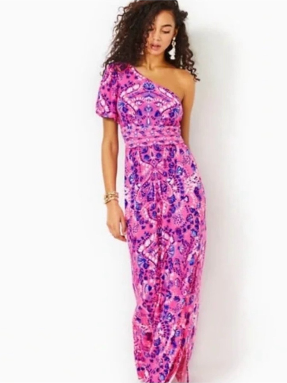 Lilly Pulitzer Solona One Shoulder Maxi Dress